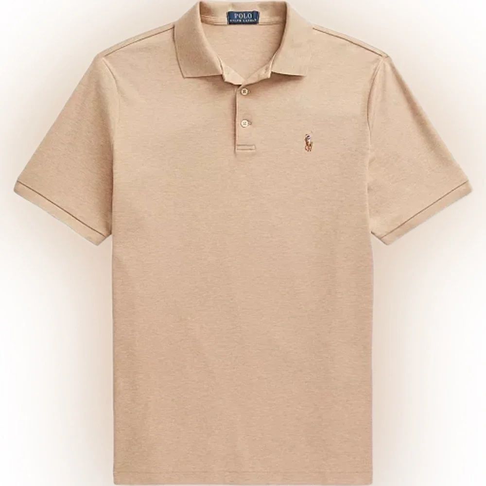 FLAW POLO Ralph Lauren tan beige see photos‎ XXL short sleeve 2XL